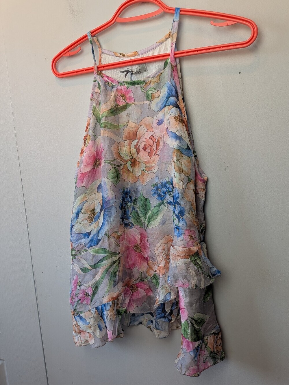 NWT LARA G. Silk Blend Women Camisole Size Small Floral Pattern 30% Silk Elegant